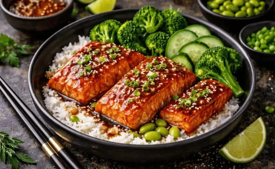 Teriyaki lax med perfekt glasyr och rätt balans